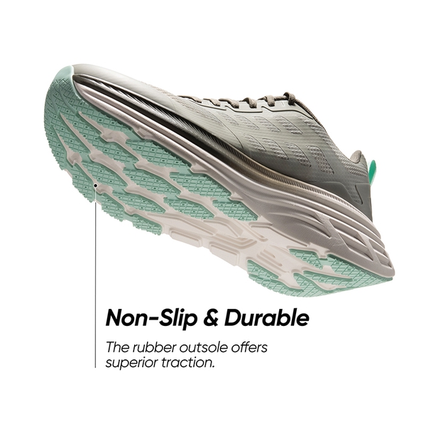 [ActiveFloat] Men's Breathable Athleisure Running Shoes - GREYISH GREEN - 4
